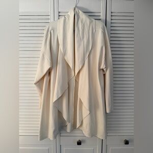 Soft Surroundings Cream Drape Cardigan